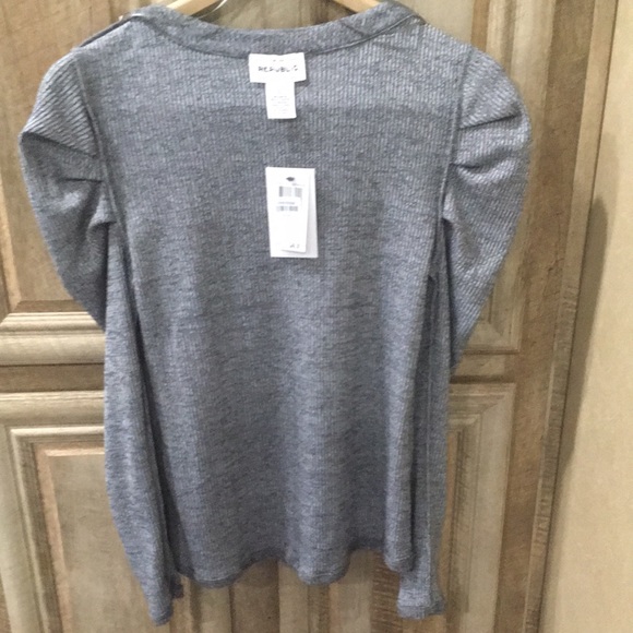 New With Tags Gray Color Long Sleeve Sweater Top - Picture 5 of 10